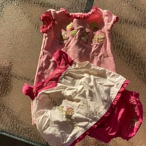 2 Gymboree monkey outfits 6-12 months